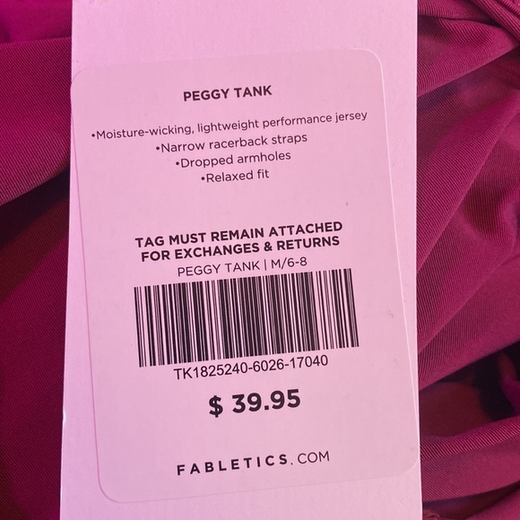 Medium Maroon Fabletics Racerback Tank - Picture 5 of 5